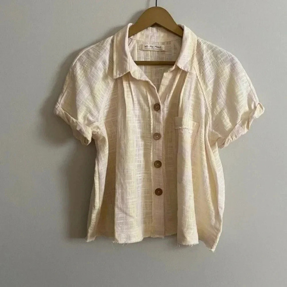 Free People We the Free Linen Button Down Top - Picture 5 of 15